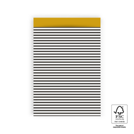 5x Cadeauzak |Stripes Black - M