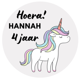 Sticker - traktatie - unicorn - per 10 stuks