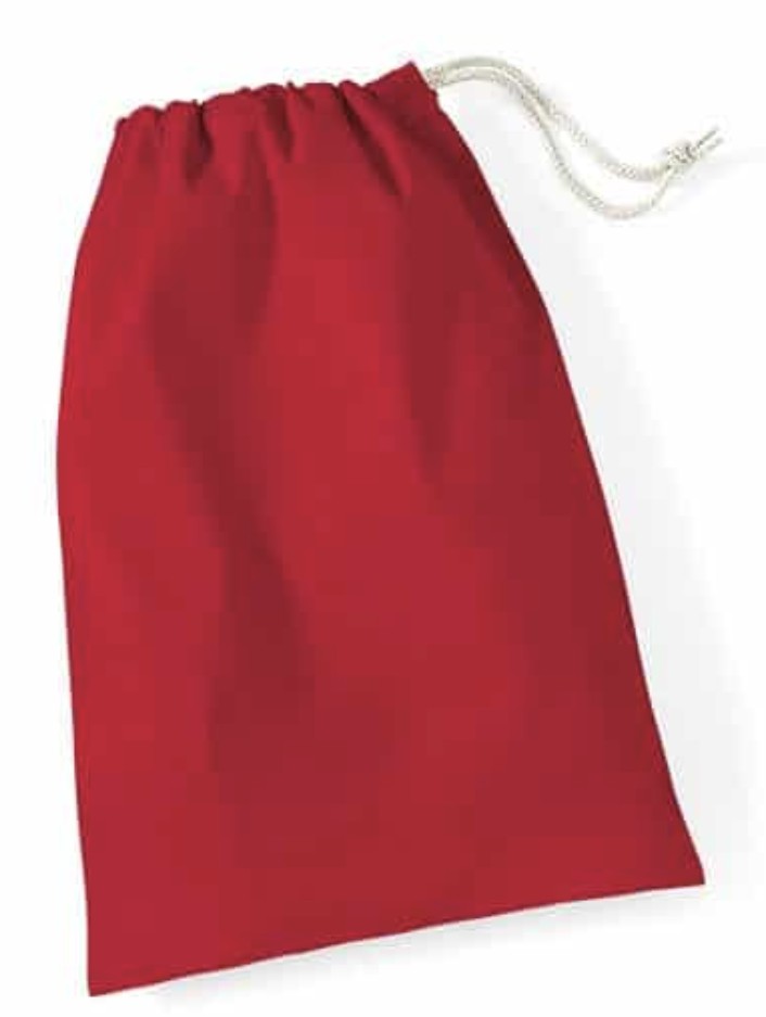 Knikkerzak met naam - rood