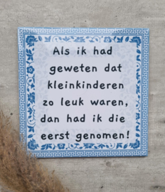 Tegeltje kleinkinderen