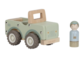 Houten safari auto - Groen
