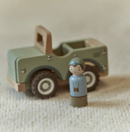 Houten safari auto - Groen