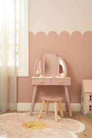 Houten kaptafel groot– Roze - Little Dutch
