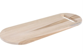 Serveerplank - teakhout rond groot