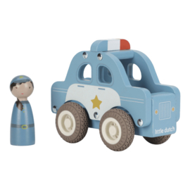 Houten politiewagen – Blauw – Essentials