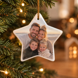Kerstster met foto
