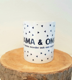 Mok naam en eigen tekst - driehoekjes