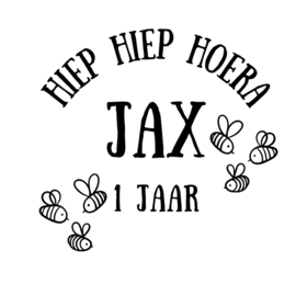 Sticker - Hiep Hiep Hoera - bijen -  per stuk