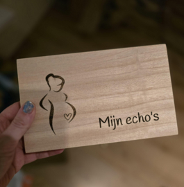 Mijn echo's - houten bakje