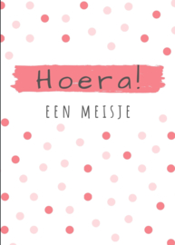 Kaart hoera een meisje