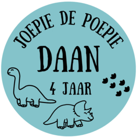 Sticker - Dino Poepie -  per stuk