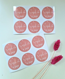 Sticker - traktatie - bloemetjes - per 10 stuks