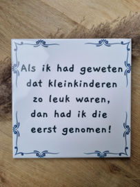 Tegeltje kleinkinderen