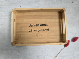 Dienblad Bamboe - met tekst