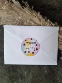 Sticker - bloemen -  per stuk