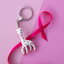 Sophie de giraf Sleutelhanger - Pink Ribbon actie