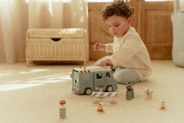 Houten politiewagen – Blauw