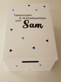 Bewaardoos M - Tekeningen & Knutselwerkjes van