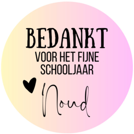 Sticker - Bedankt schooljaar -  per stuk