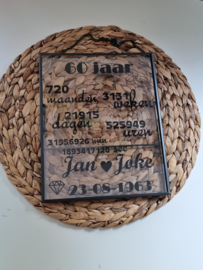 Gouden lijst - 60 jaar getrouwd