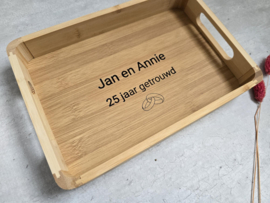 Dienblad Bamboe - met tekst