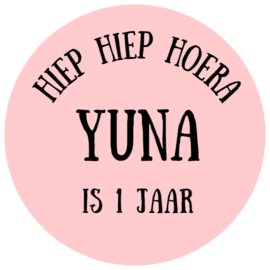 Sticker - Hiep Hiep Hoera -  per stuk