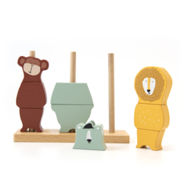 Houten dieren puzzel stapelaar - Trixie
