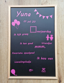 Sticker Verjaardagsbord