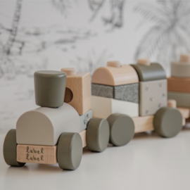 Stapeltrein Olive Green - Label Label