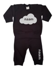 Pyjama zwart - diverse opdruk