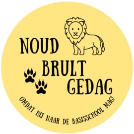 Sticker - Brult gedag -  per stuk