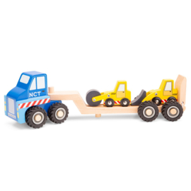 Autotransporter met 2 bouwvoertuigen - New Classic Toys