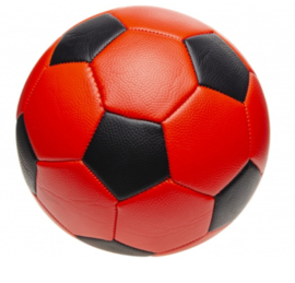 Voetbal rood met naam