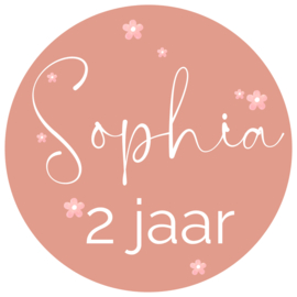 Sticker - traktatie - bloemetjes - per 10 stuks