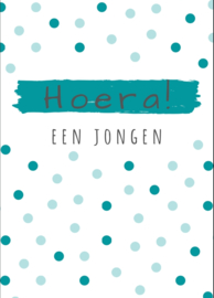 Kaart hoera een jongen