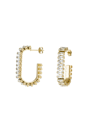 EARRINGS ZIRCONS PARTY-GOLD