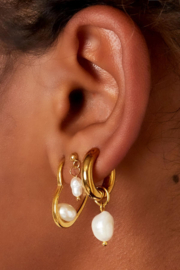 EARRINGS PEARLS-GOLD