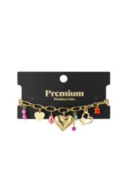 STATEMENT CHARMS ARMBAND - GOUD