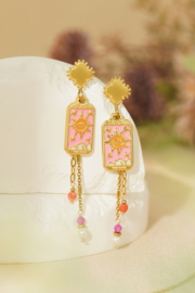 EARRINGS COLORFUL SUN-GOLD