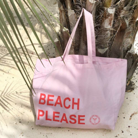 CANVAS BEACH BAG-PINK
