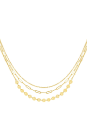 KETTING DRIE LAGEN- GOUD