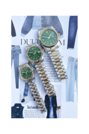 PHILIPPE CONSTANCE HORLOGE "MINI SERRATED BI-COLOR" PLAIN SMARAGD