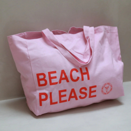 CANVAS BEACH BAG-PINK