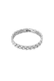 CLASSY SCHAKELARMBAND - ZILVER