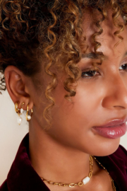 EARRINGS PEARLS-GOLD