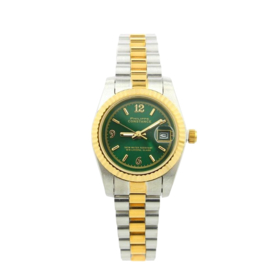 PHILIPPE CONSTANCE HORLOGE "MINI SERRATED BI-COLOR" PLAIN SMARAGD