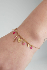 PINK FIESTA ARMBAND - GOUD