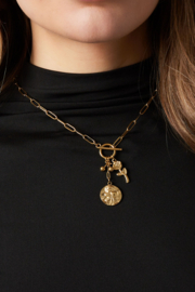 BEDELKETTING SLEEPING ROSE - GOUD