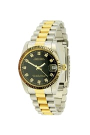 PHILIPPE CONSTANCE "LARGE SERRATED BI-COLOR" STONES BLACK