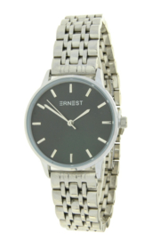 ERNEST WATCH "LEAH" SILVER-BLACK